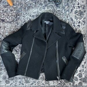 Vince Black Women's Jacket with Leather Accents